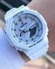 Joefox G-SHOCK Kasa Beyaz Digital/Analog 5 Atm Suya Dayanıklı 2 Yıl Garantili Spor Kol Saati J-GS21