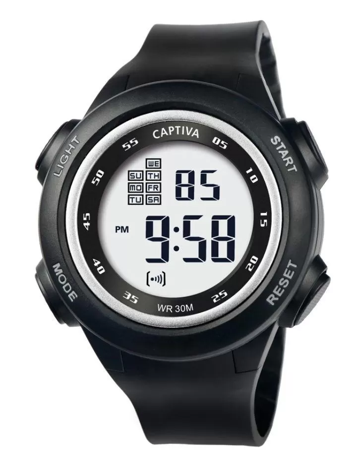 Captiva Digital 30 mt Suya Dayanıklı Alarm&Kronometre&Aydınlatma Silikon Kordonlu Çoçuk Kol Saati