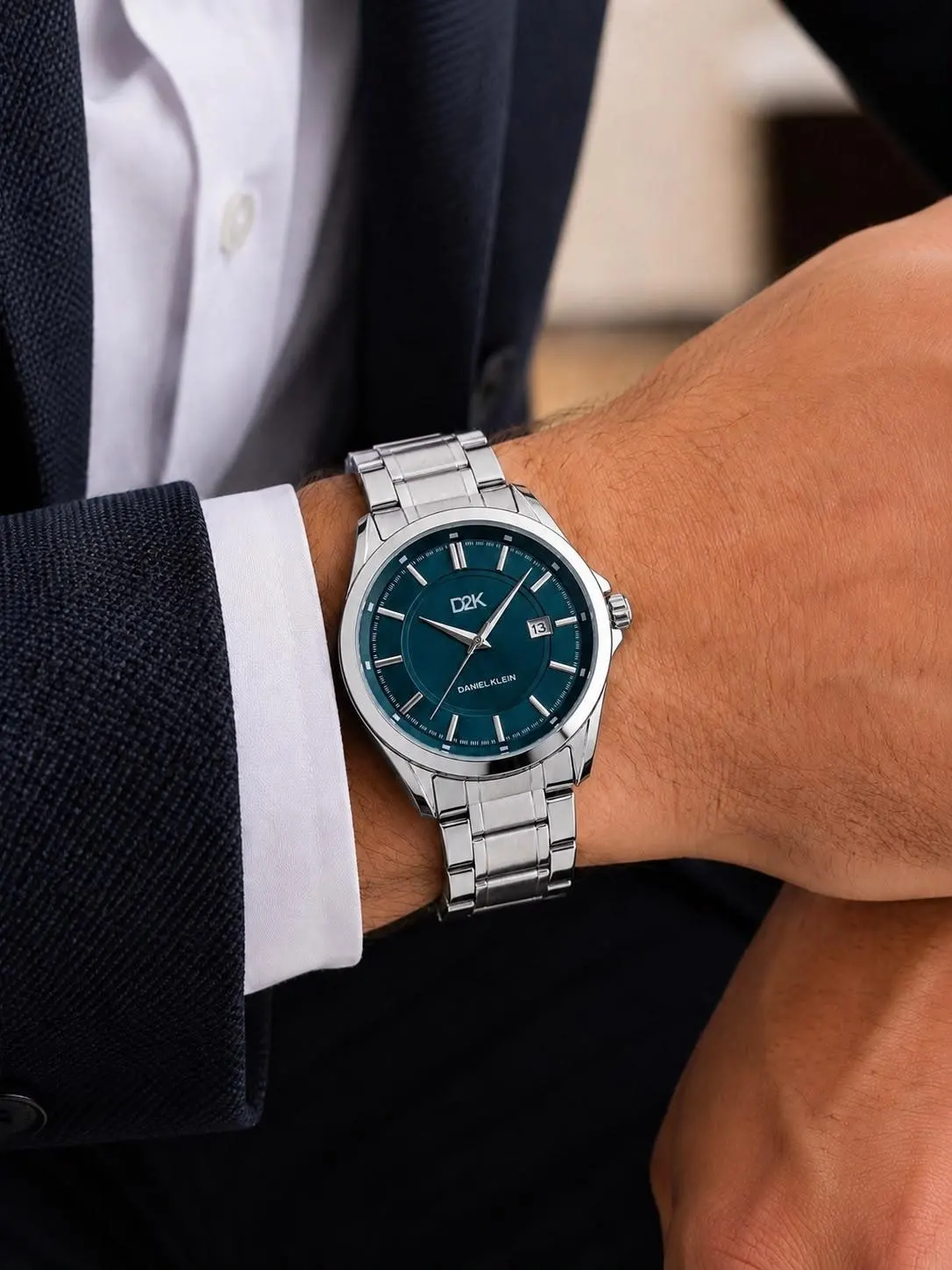 Daniel Klein Damat Ve Takım Elbiseye Özel 2 Yıl Garantili Çelik Kordon Erkek Kol Saati VS.BLKT.1059