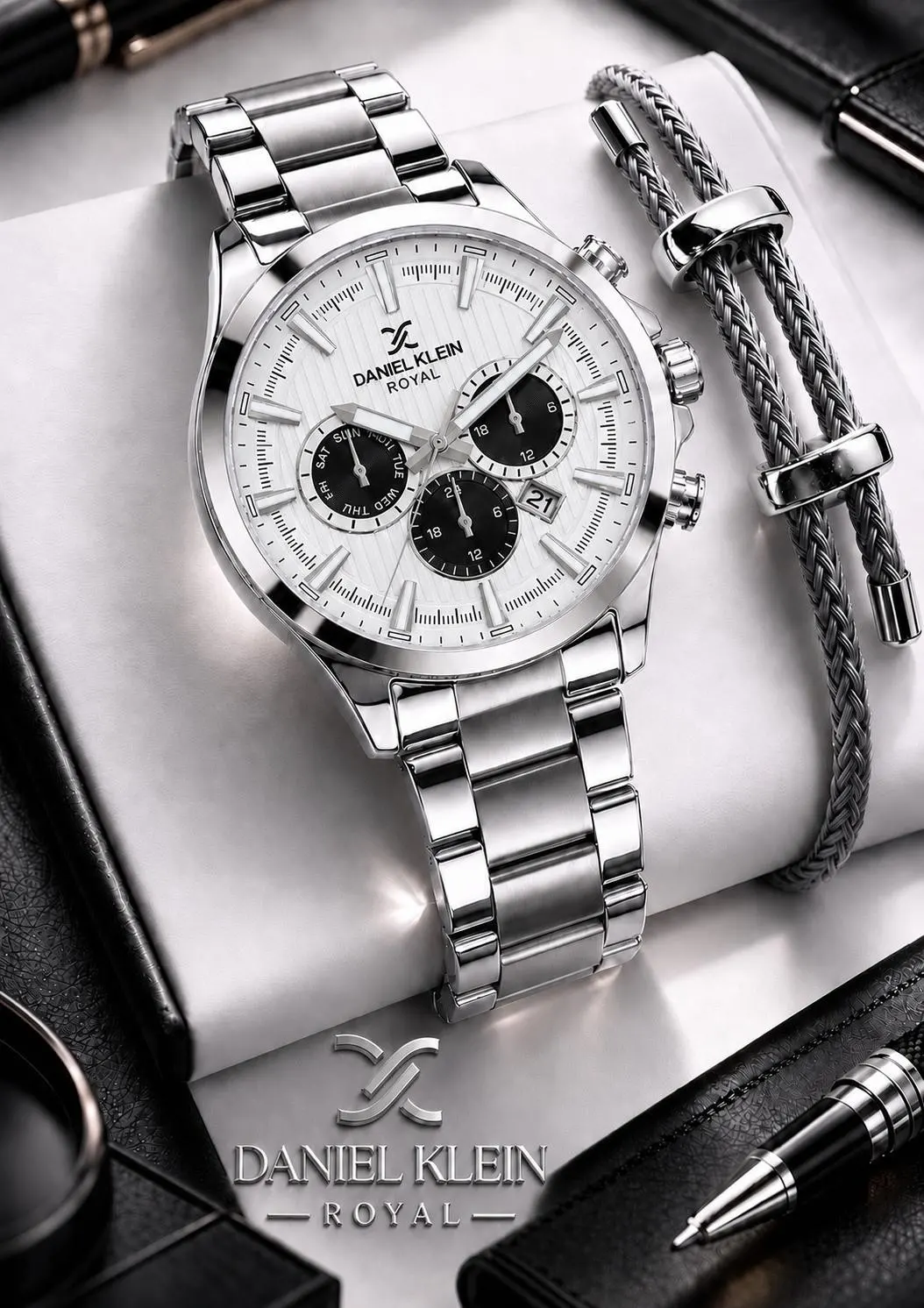 Daniel Klein Premium Çelik Kordon 2 Yıl Garantili 3 Atm Suya Dayanıklı Erkek Kol Saati EDK.R11095.1