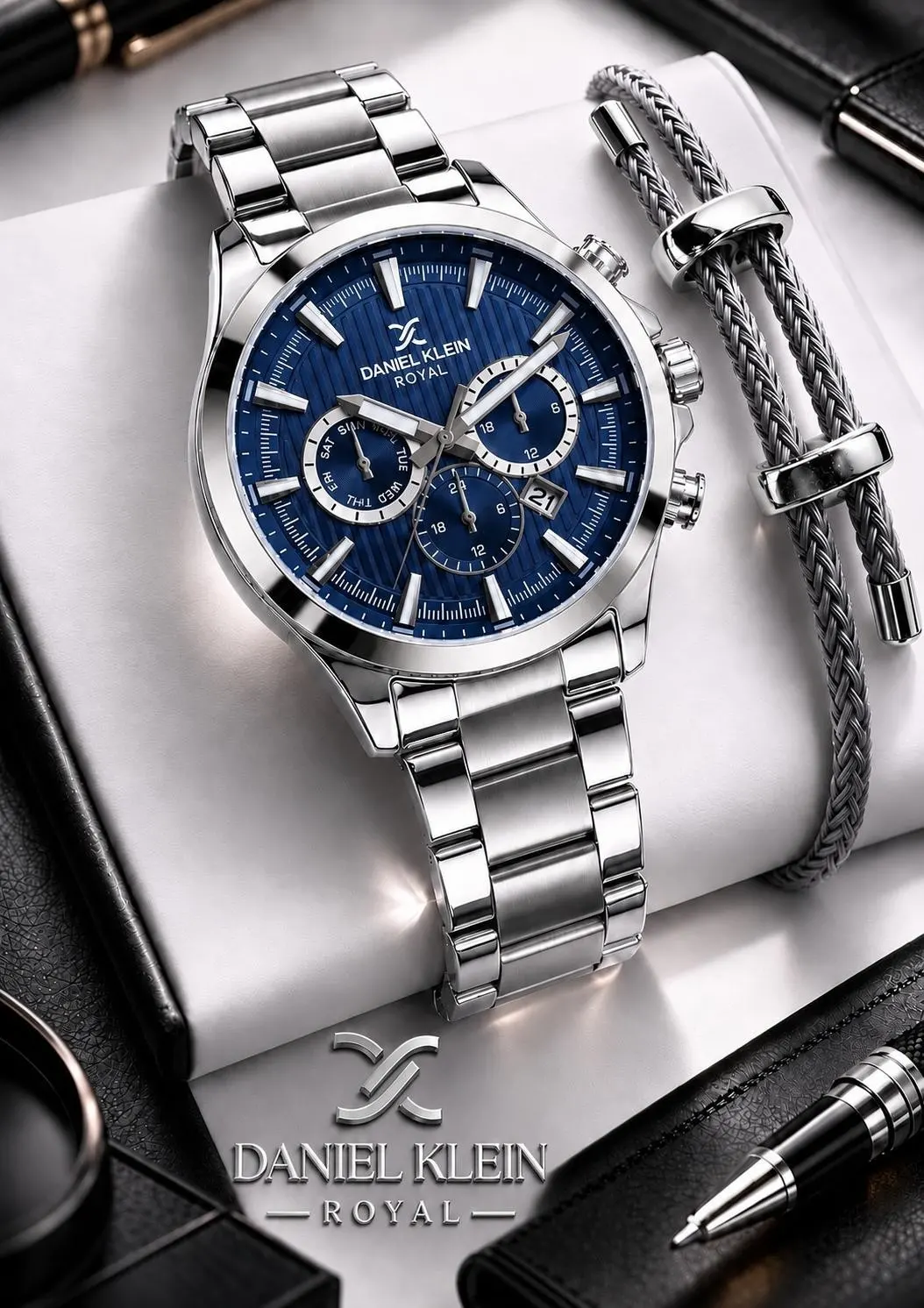 Daniel Klein Premium Çelik Kordon 2 Yıl Garantili 3 Atm Suya Dayanıklı Erkek Kol Saati EDK.R11095.3