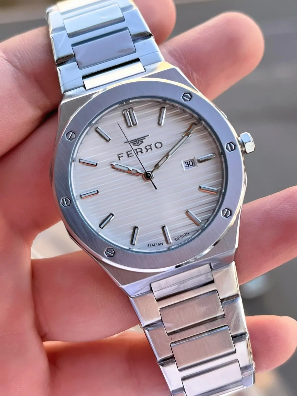 Ferro Çelik Kordon Nişan Ve Damat Saati Olarak ITALIAN DESIGN 3 Atm Erkek Kol Saati EFM40147-A3