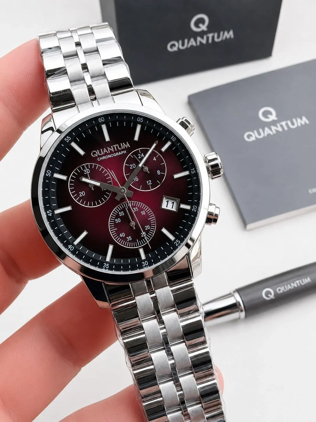 Quantum Sapphire Cam İtalyan Bileklikli 10 Atm Suya Dayanıklı 2 Yıl Garantili Erkek Kol Saati 1008KM