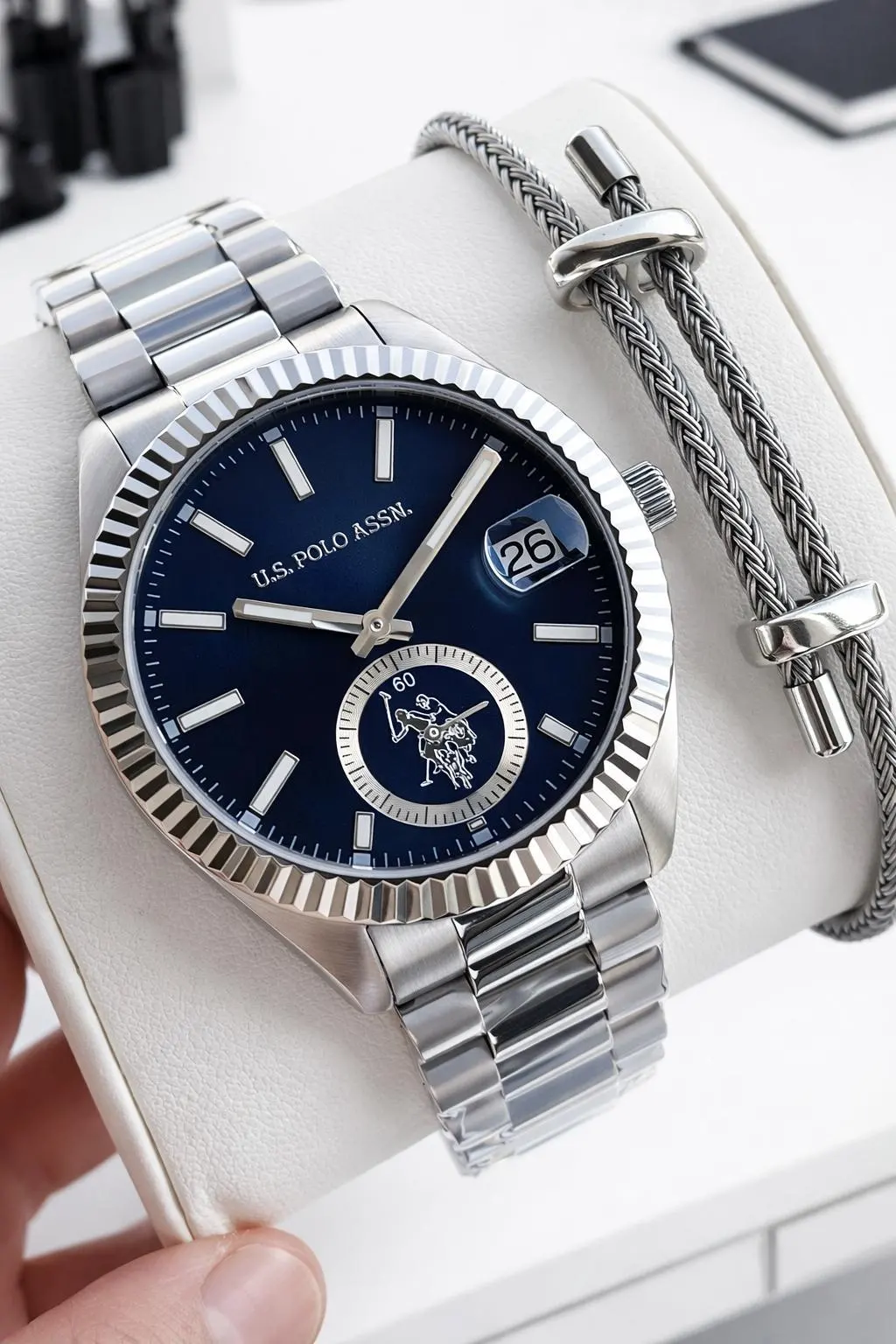 U.S.Polo Assn Çelik Kasa Ve Kordon 2 Yıl Garantili 3 Atm Suya Dayanıklı Erkek Kol Saati E.PA1148-02