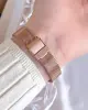 Ferro Hasır Kordonlu Rose Gold Kararmaz Renk Atmaz 3 Atm  Özel Tasarım Kadın Kol Saati BMN8C1112FF