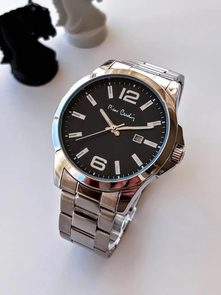 800411F01I Pierre Cardin Çelik Kordon Erkek Kol Saati 30 Mt Su Gecirmez + Doğal Taş Bileklik Hediye