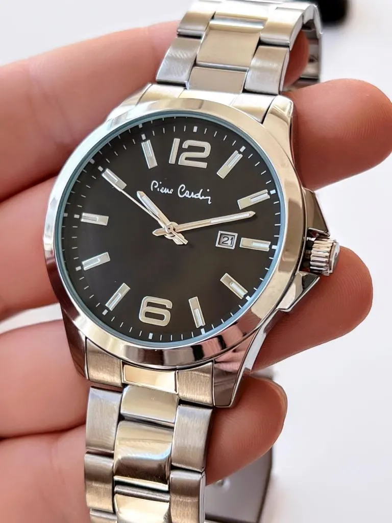 800411F01I Pierre Cardin Çelik Kordon Erkek Kol Saati 30 Mt Su Gecirmez + Doğal Taş Bileklik Hediye