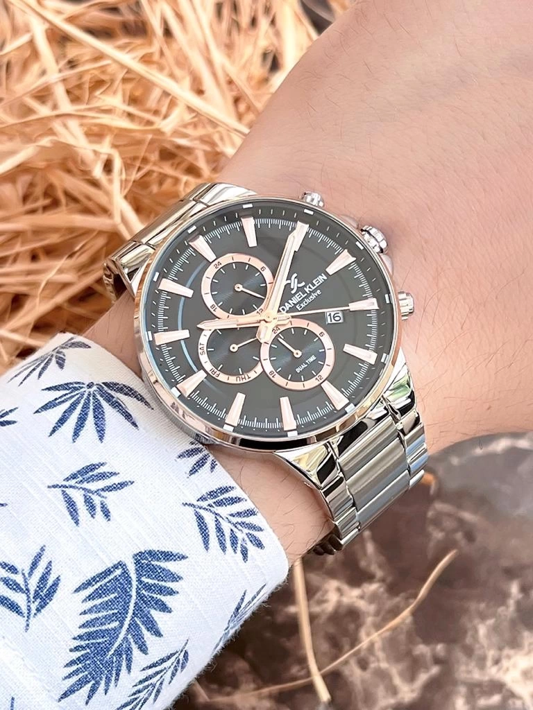 BLKT.X35 Daniel Klein Çelik Kordon İç Fonksiyonları Aktif 30 Mt Suya Dayanıklı Özel Tasarım Kol Saat