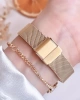BLKT.2.609 Revello Altın Kaplama Kararma Renk Atma Yapmaz 3Atm Su Geçirmez+Bileklik Lady Wristwatch