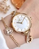 BLKT.2.613 Revello Altın Kaplama Elite Swarovski Taşlı 30 Mt Su Geçirmez+Bileklik Lady Wristwatch