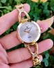 RVL-3741-E Revello Altın Kaplama Elite Swarovski Taşlı 30 Mt Su Geçirmez+Bileklik Lady Wristwatch