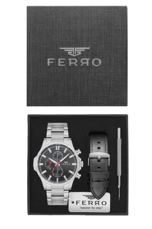 Ferro Gümüş Değiştirilebilir Kordon Erkek Kol Saati FM110047A-A2