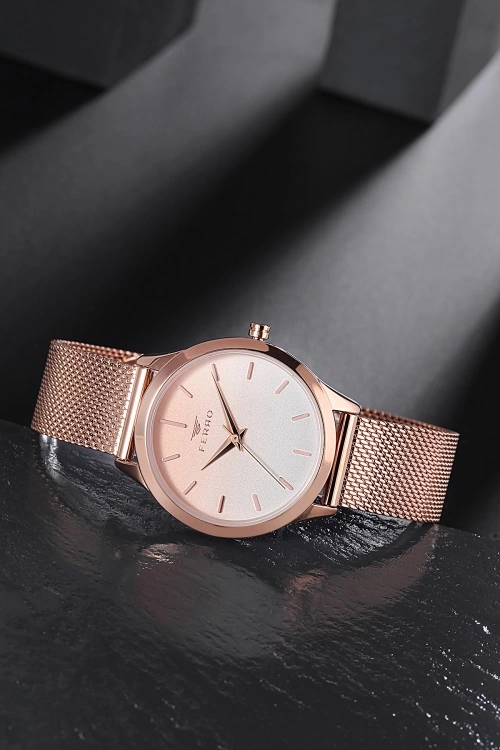 Ferro Rose Hasır Kordon Kadın Kol Saati F21119C-C4