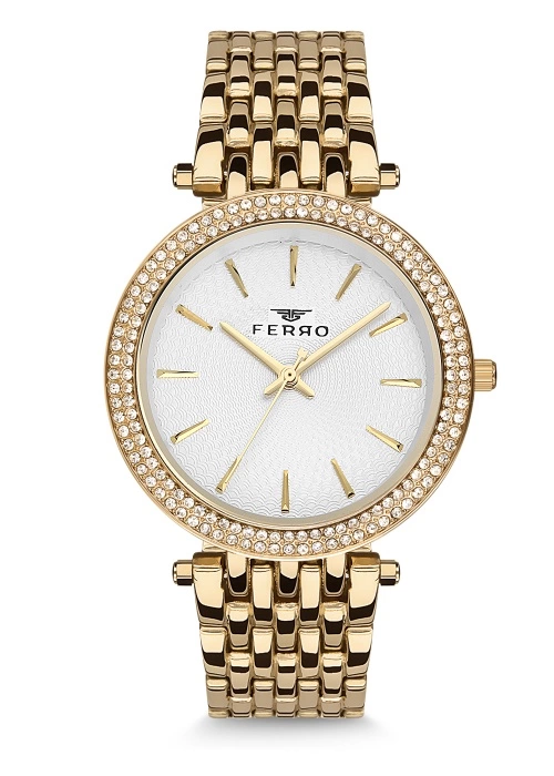 Ferro Sarı Çelik Kordon Kadın Kol Saati F61576A-B