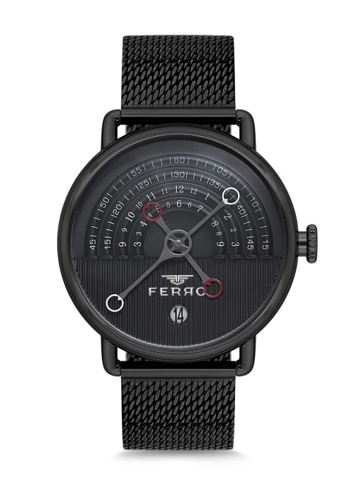 Ferro Siyah Hasır Kordon Erkek Kol Saati F1995C-1042-G