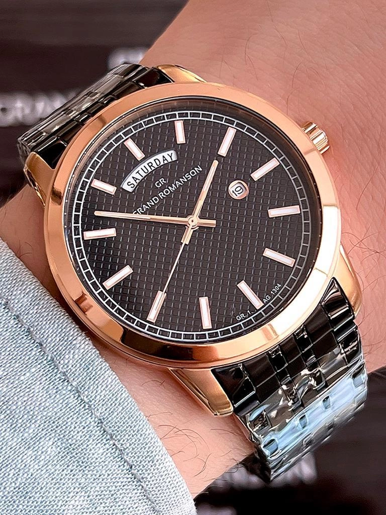 BLKT.22.308 RMS Romanson Grandmaster Özel Seri Kararmaz Renk Atmaz 5 Atm 46 mm Erkek Kol Saati