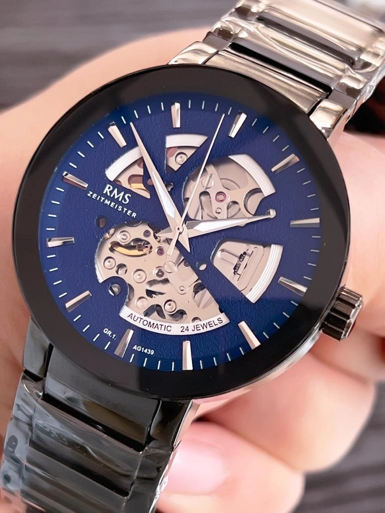 BLKT.2.302 RMS Romanson Automatıc 24 Jewels Kararmaz Renk Atmaz 5 Atm 46 mm Erkek Kol Saati