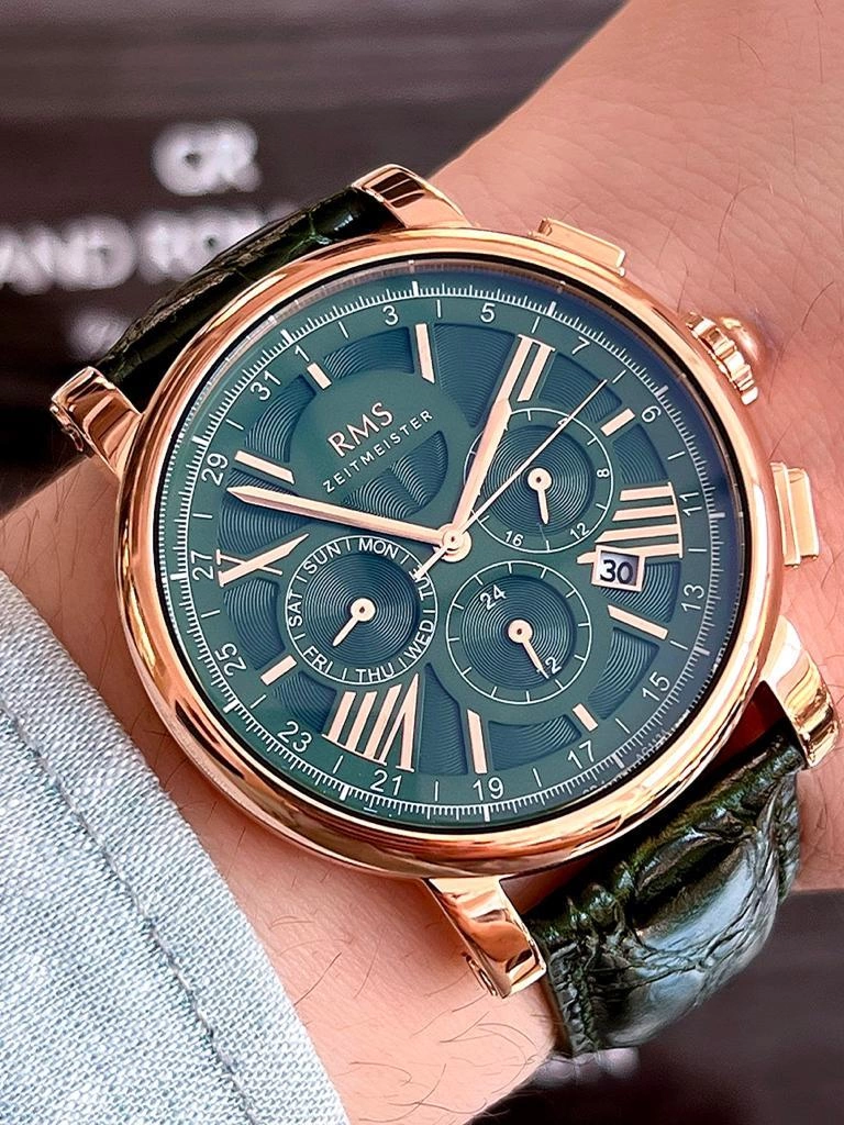 BLKT.2.309 RMS Romanson Grandmaster Özel Seri Kararmaz Renk Atmaz 5 Atm 46 mm Erkek Kol Saati