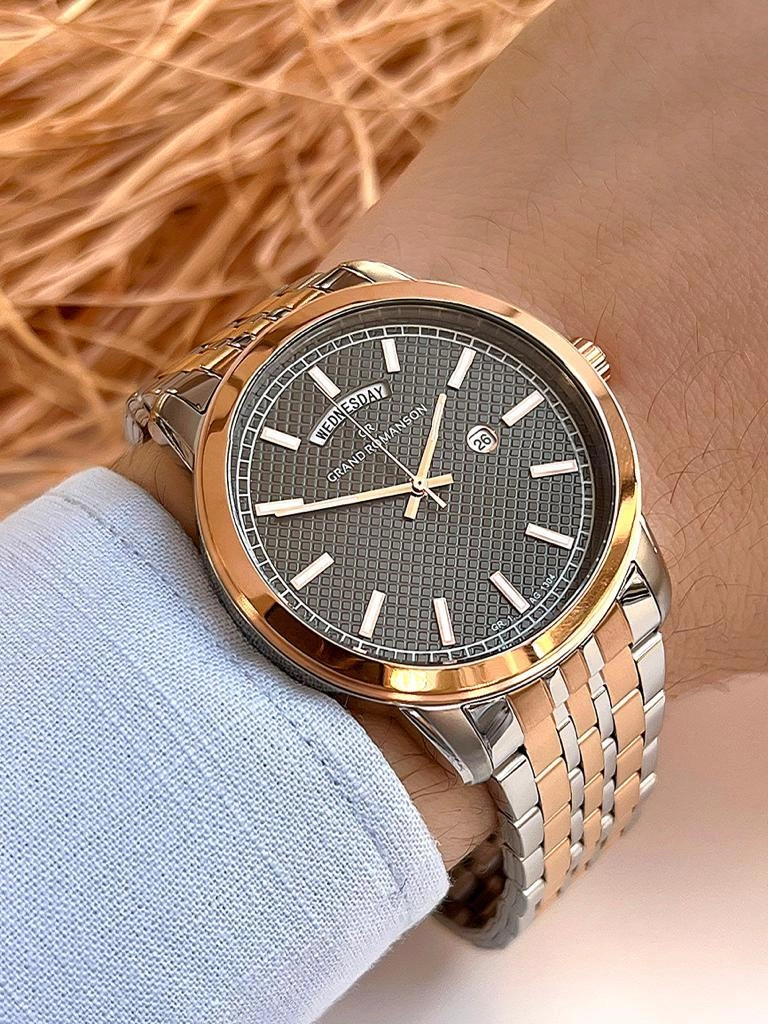 BLKT.2.378 RMS Romanson Grandmaster Özel Seri Kararmaz Renk Atmaz 5 Atm 46 mm Erkek Kol Saati