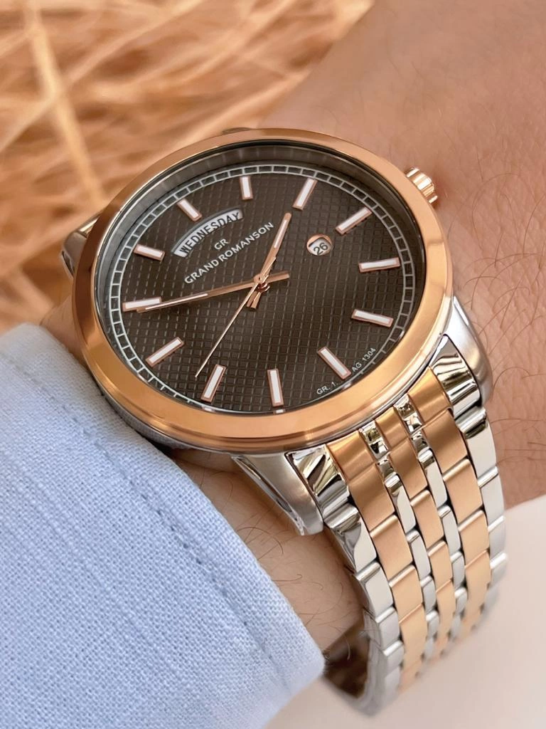 BLKT.2.378 RMS Romanson Grandmaster Özel Seri Kararmaz Renk Atmaz 5 Atm 46 mm Erkek Kol Saati