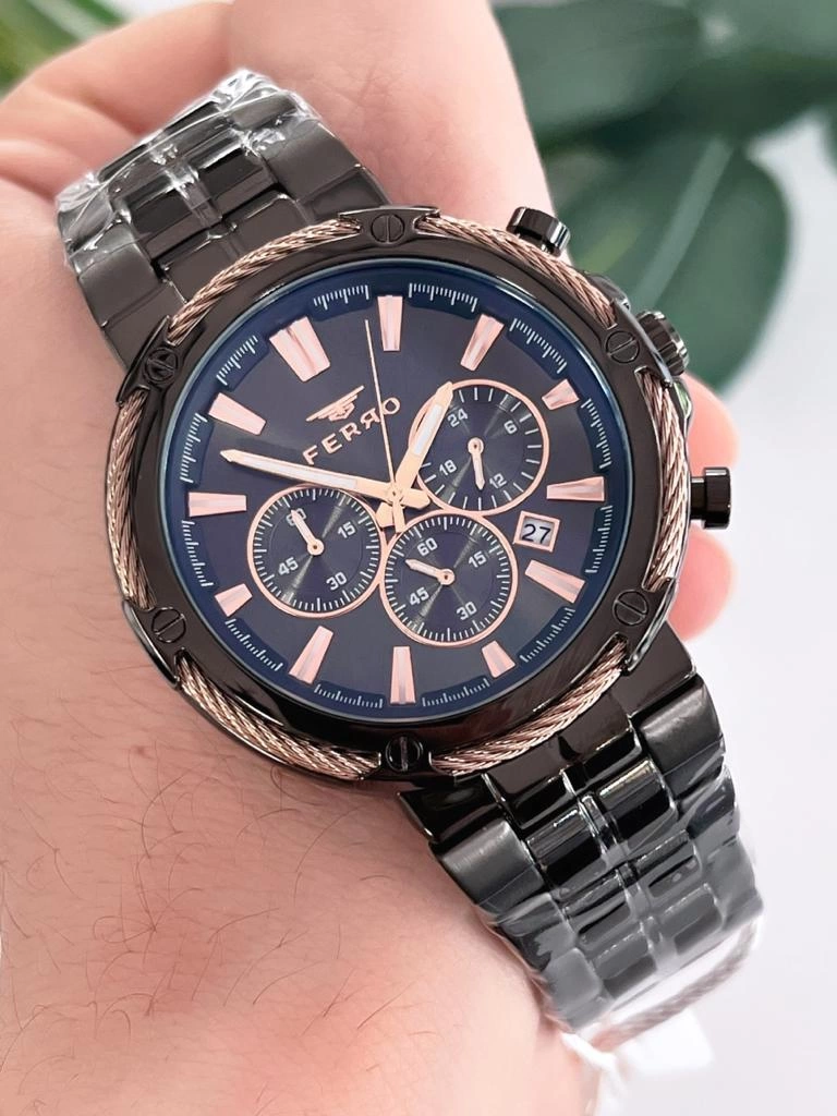 BLKT.X08 Ferro İç Fonksiyonları Aktif Chronograph 30 Mt Suya Dayanıklı Erkek Kol Saati