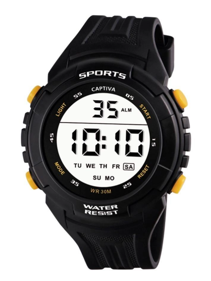 Captiva Digital 30 mt Suya Dayanıklı Alarm&Kronometre&Aydınlatma Silikon Kordonlu Çoçuk Kol Saati