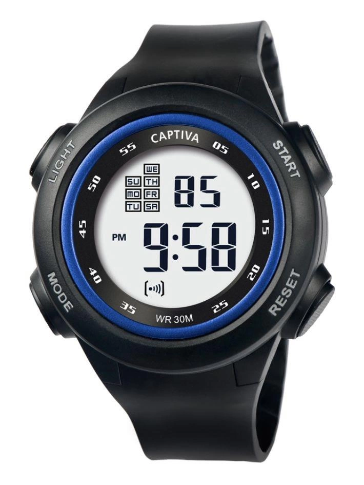 Captiva Digital 30 mt Suya Dayanıklı Alarm&Kronometre&Aydınlatma Silikon Kordonlu Çoçuk Kol Saati