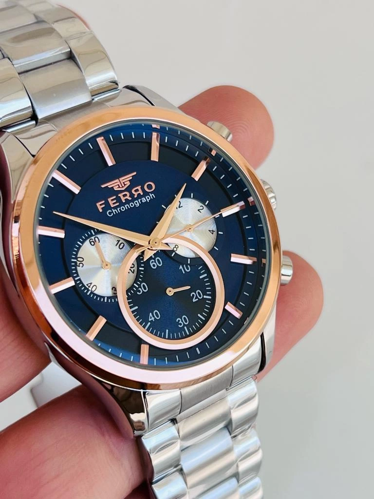 KM.0417.M Ferro İç Fonksiyonları Aktif Chronograph 30 Mt Suya Dayanıklı Erkek Kol Saati