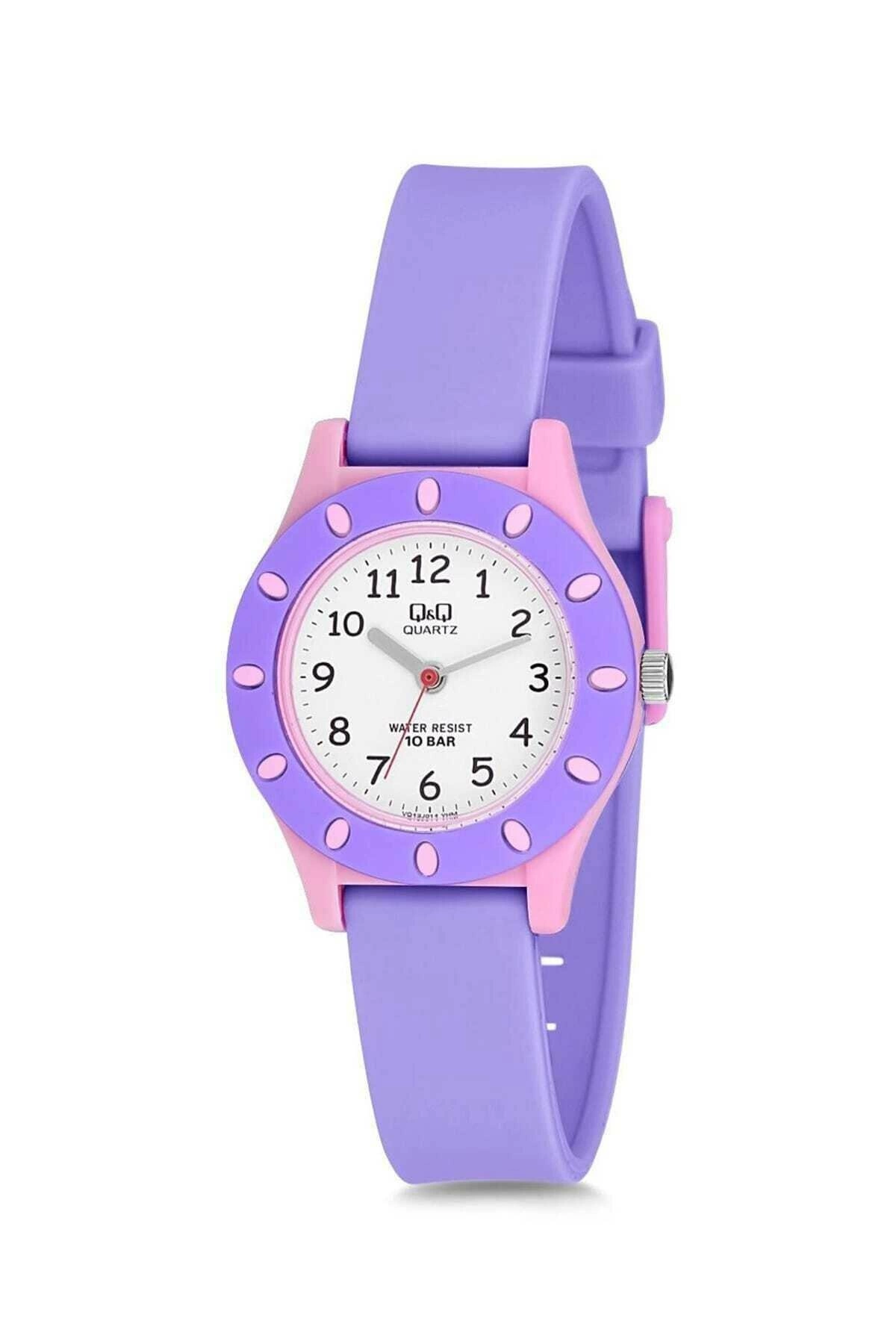 Q Q Unisex Kol Saati 100 Metre Su Geçirmez Mor-PEMBE VQ13J014Y