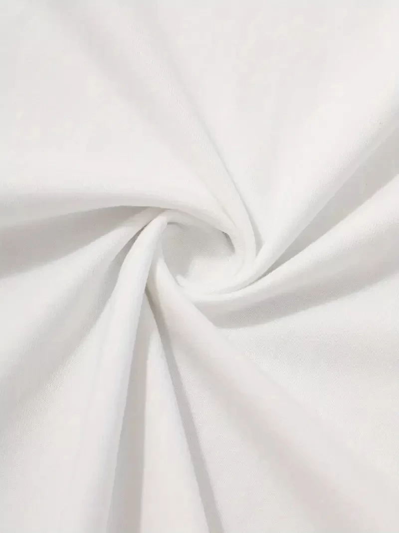 20/1 Penye Compack Uçak Baskılı Oversize Bisiklet Yaka Kısa Kol T-shirt - Beyaz