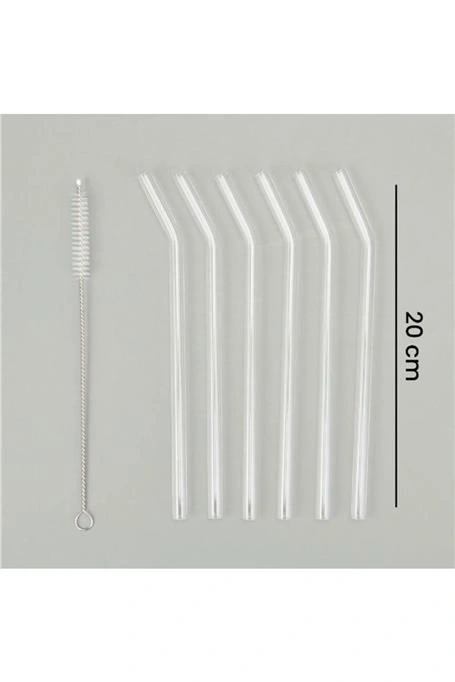 6lı Cam Pipet ve Fırça Seti - Şeffaf