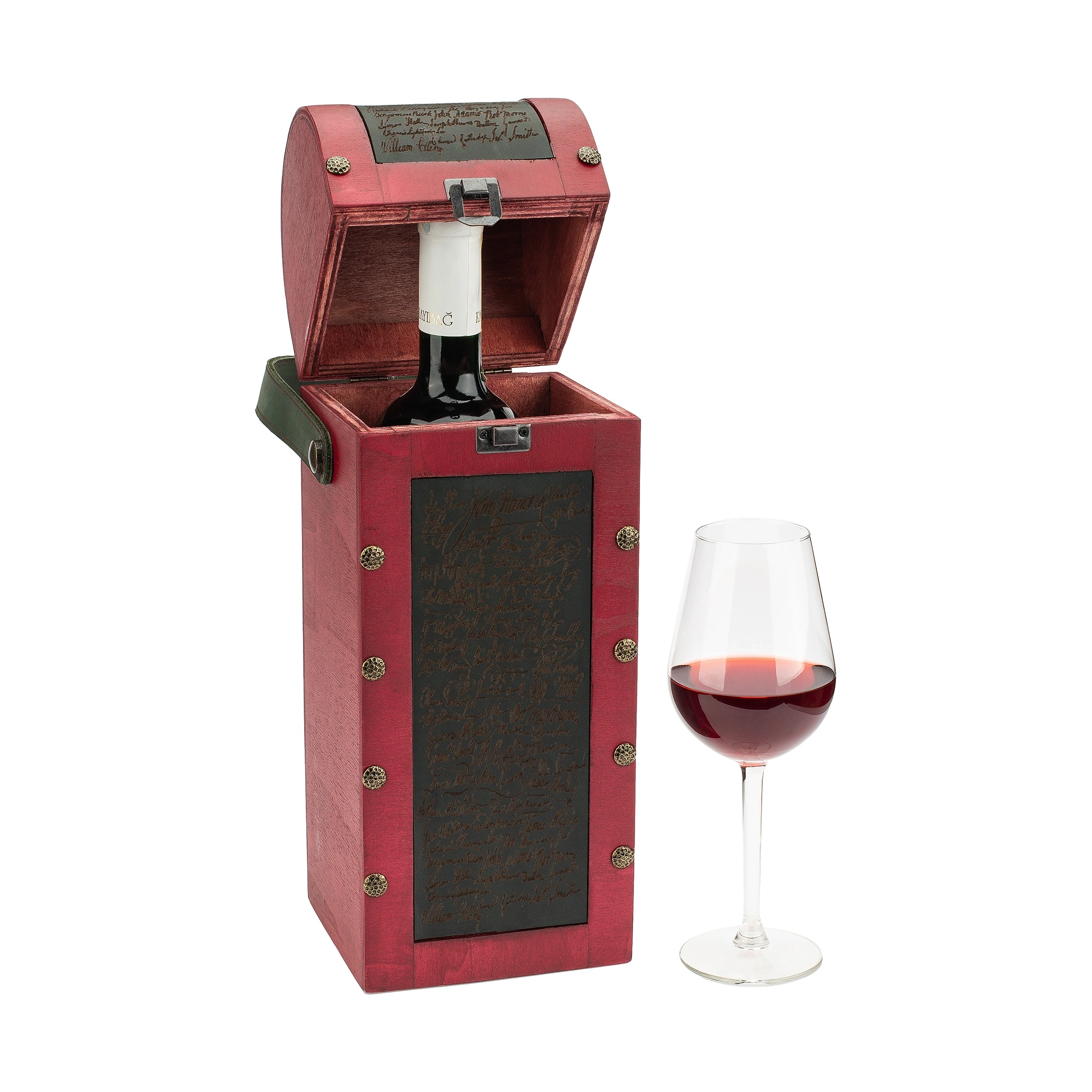 Oval Kapaklı Tekli Şaraplık - HH06004 - Taba