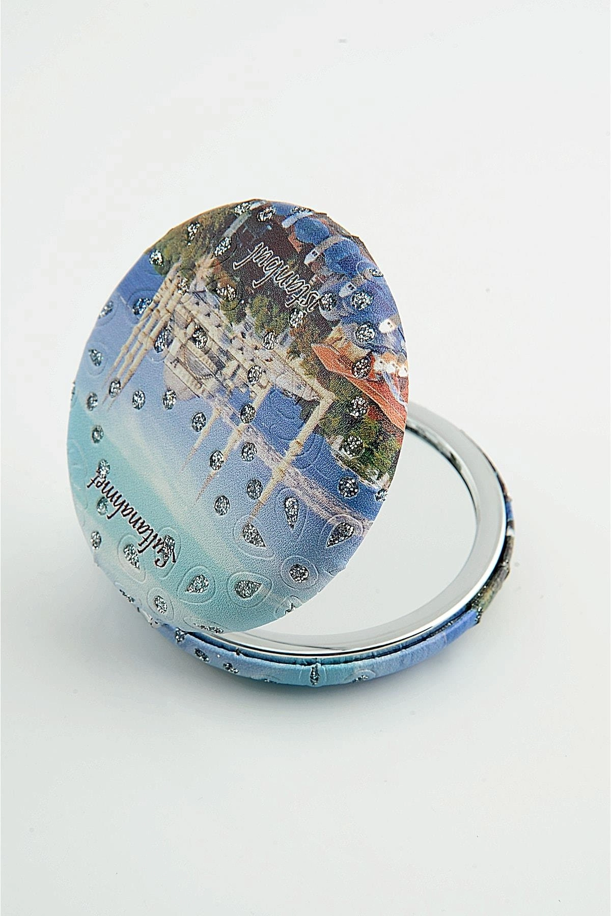 Istanbul Galata Kulesi Tarihi Mekanlar Tasarımlı Küçük Cep Makyaj Aynası