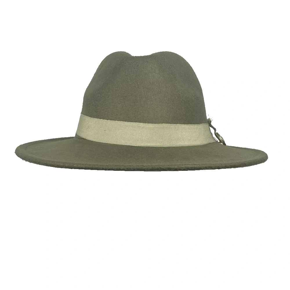 İsme Özel Panama Fötr Şapka - AB01004 - Haki