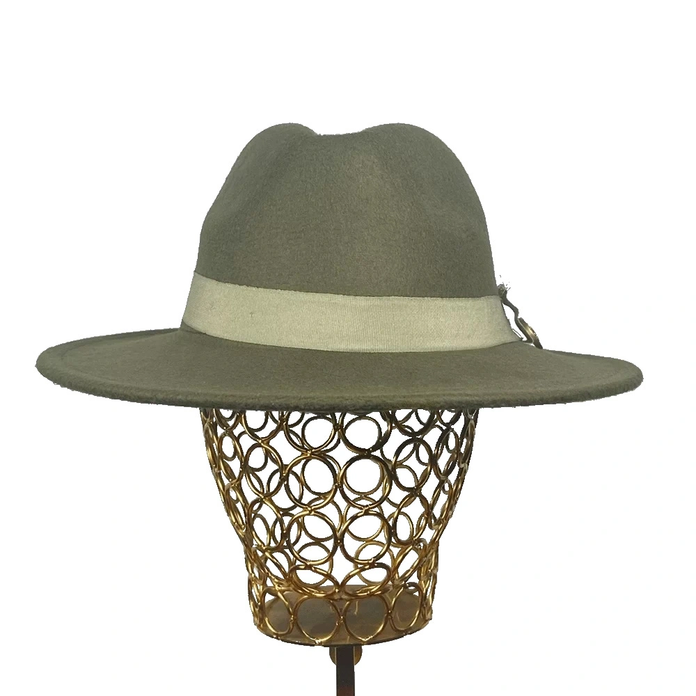 İsme Özel Panama Fötr Şapka - AB01004 - Haki