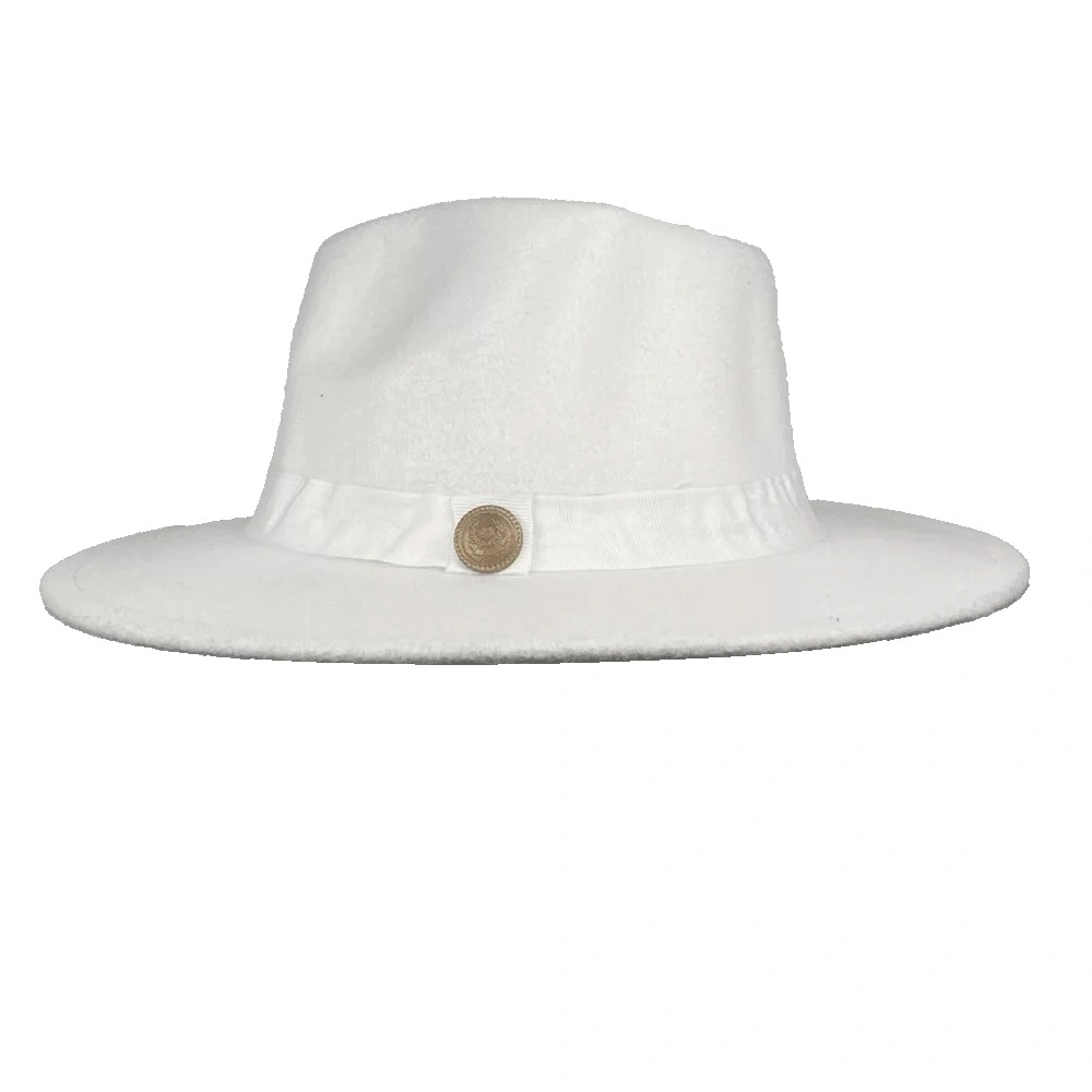 İsme Özel Panama Fötr Şapka - AB01004 - Beyaz