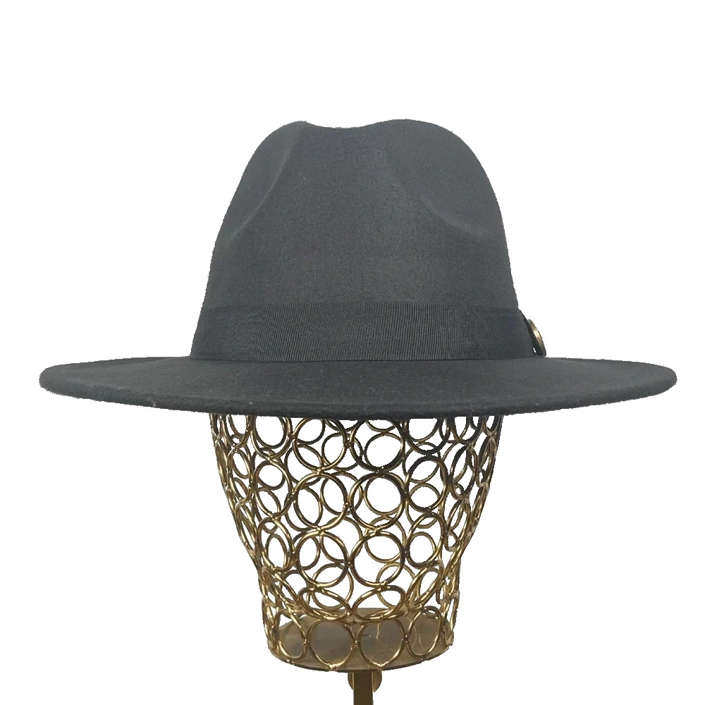 İsme Özel Panama Fötr Şapka - AB01004 - Siyah