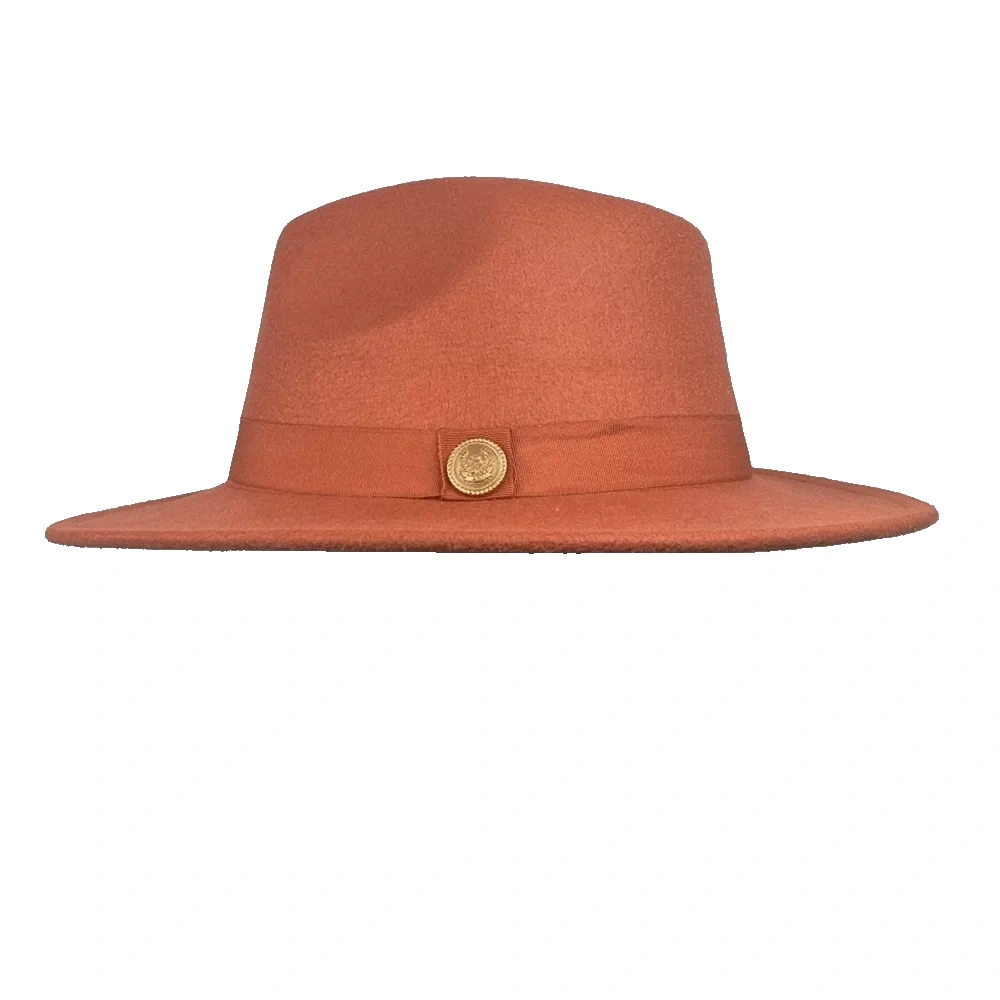 İsme Özel Panama Fötr Şapka - AB01004 - Kiremit