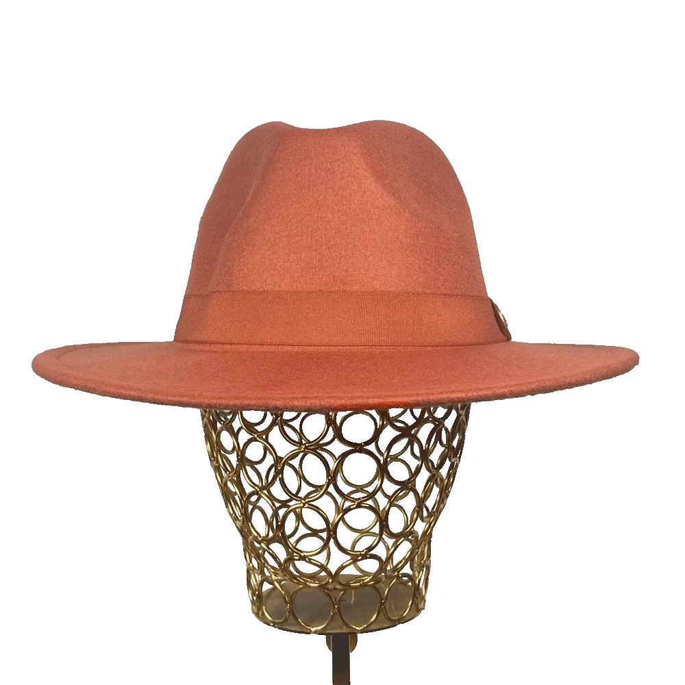 İsme Özel Panama Fötr Şapka - AB01004 - Kiremit