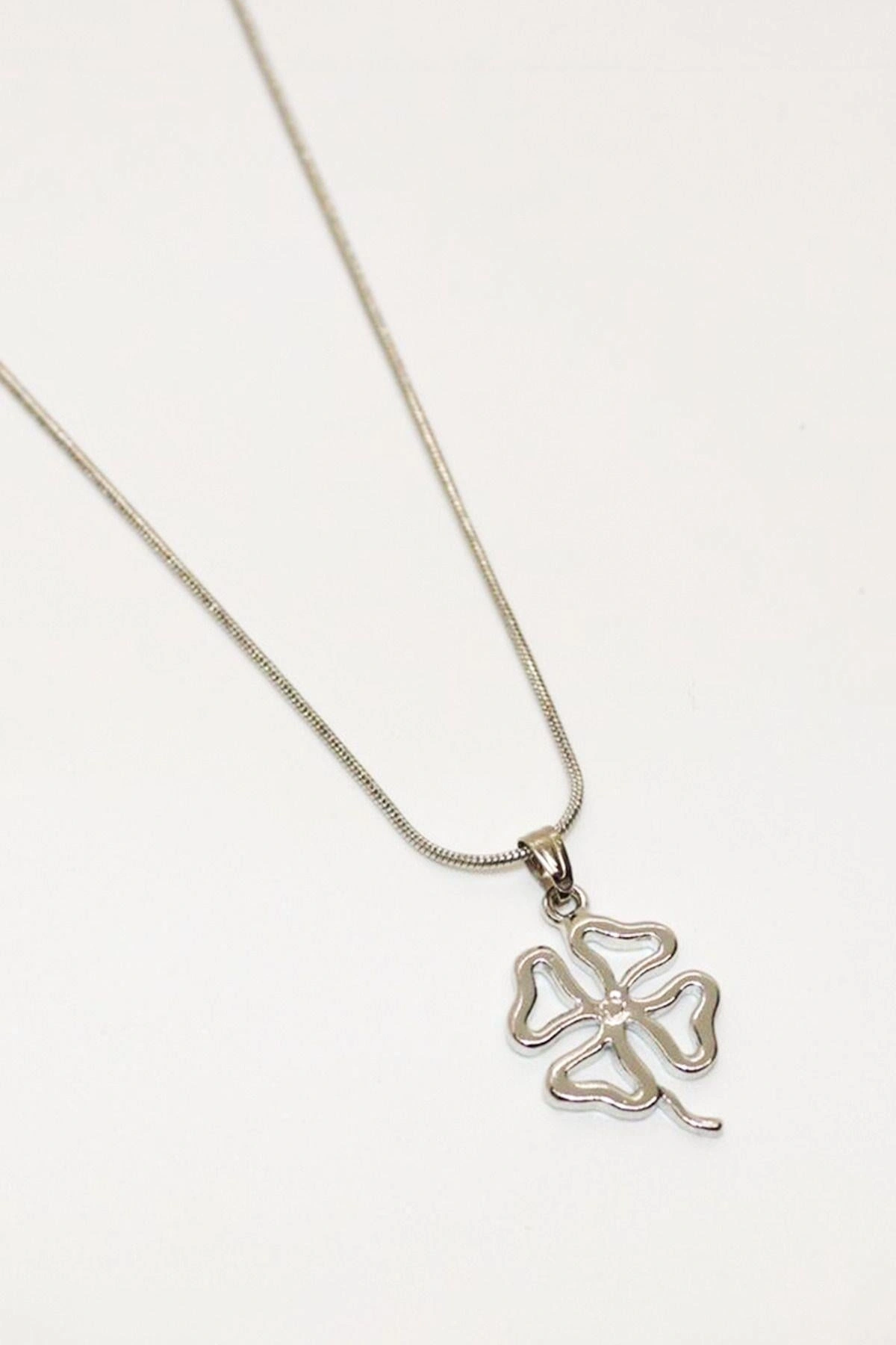 Yonca Tasarımlı Kolye Küpe Takım Seti