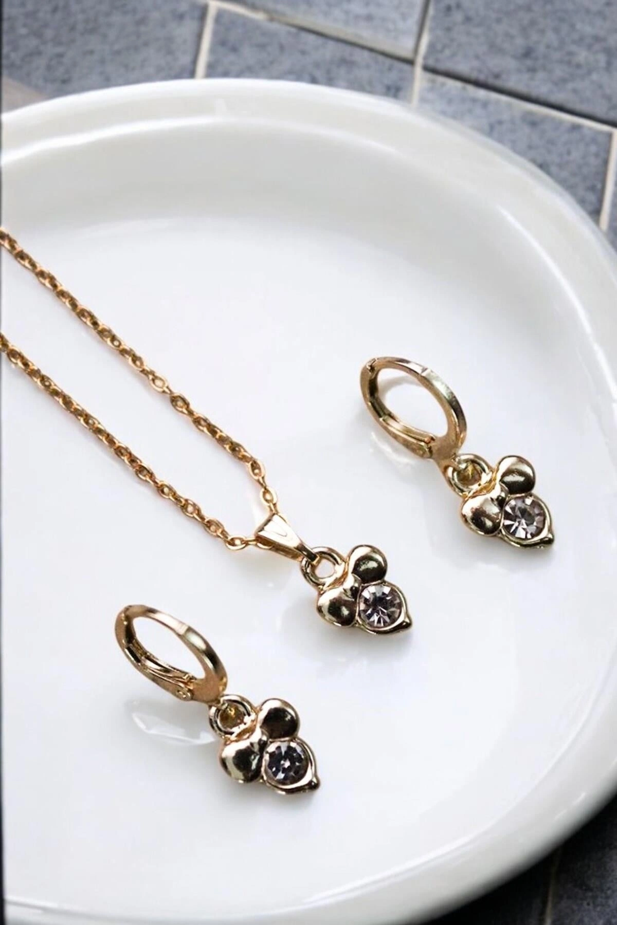 Özel Tasarımlı Kolye Küpe Takım Seti