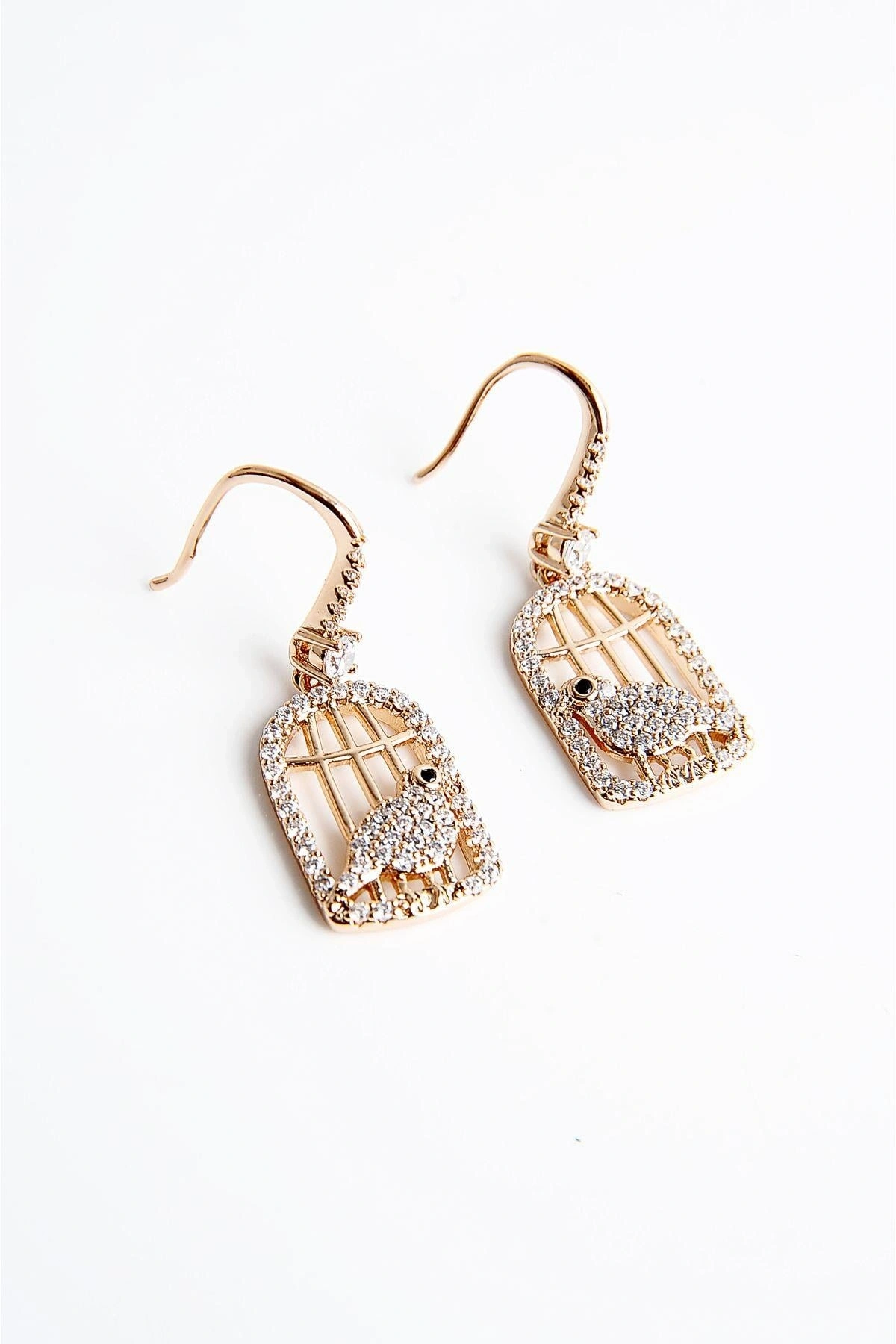 Xuping Alerji Ve Kararma Yapmama Garantili Kuş Tasarımlı Zirkonium Taşlı Küpe