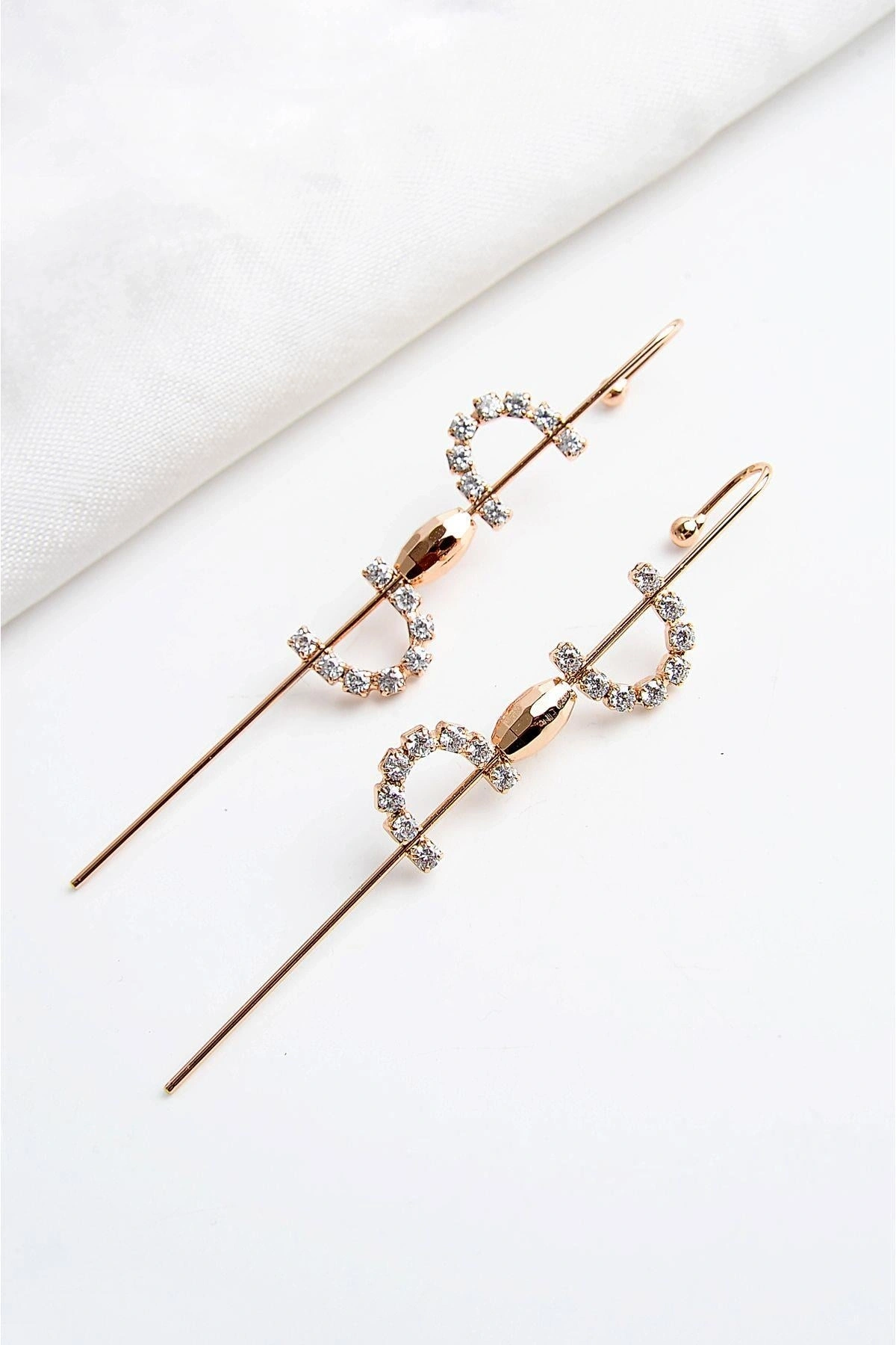 Xuping Kararma Yapmama Garantili Zirkonium Taşlı Halka Küpe