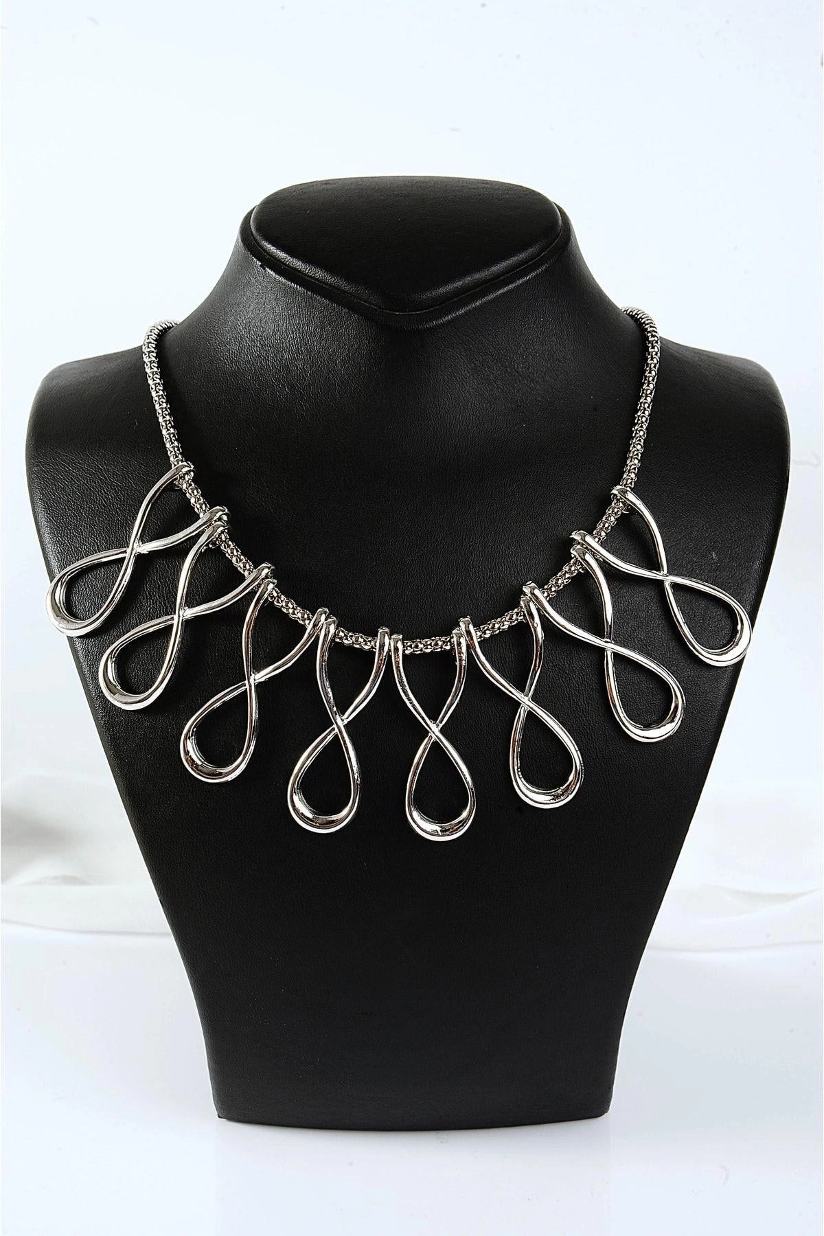 Sonsuzluk Tasarımlı Gold Renkli Gerdanlık