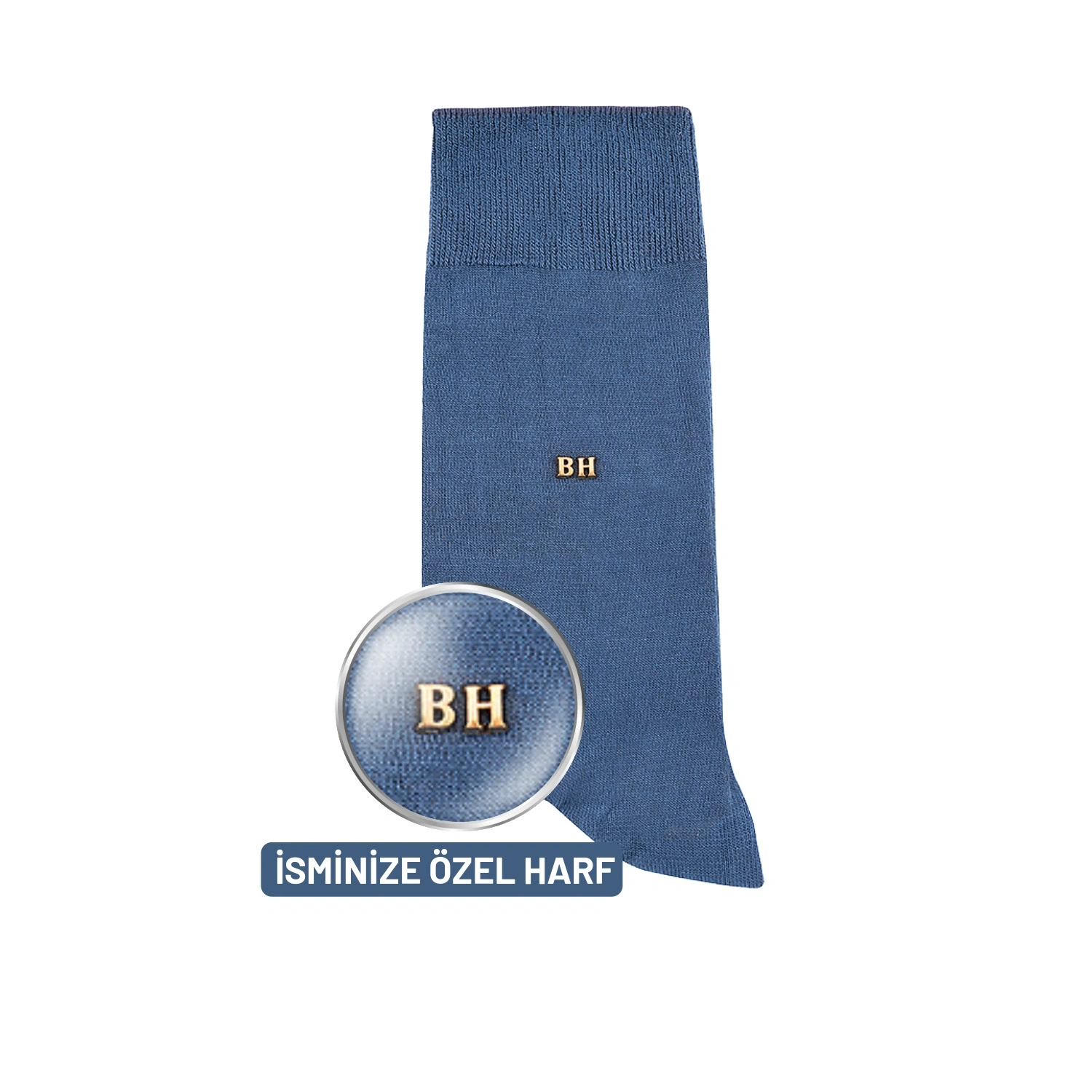 İsim Baş Harfleri ile Kişiselleştirilebilir Bambu Çorap 6 lı Konsept