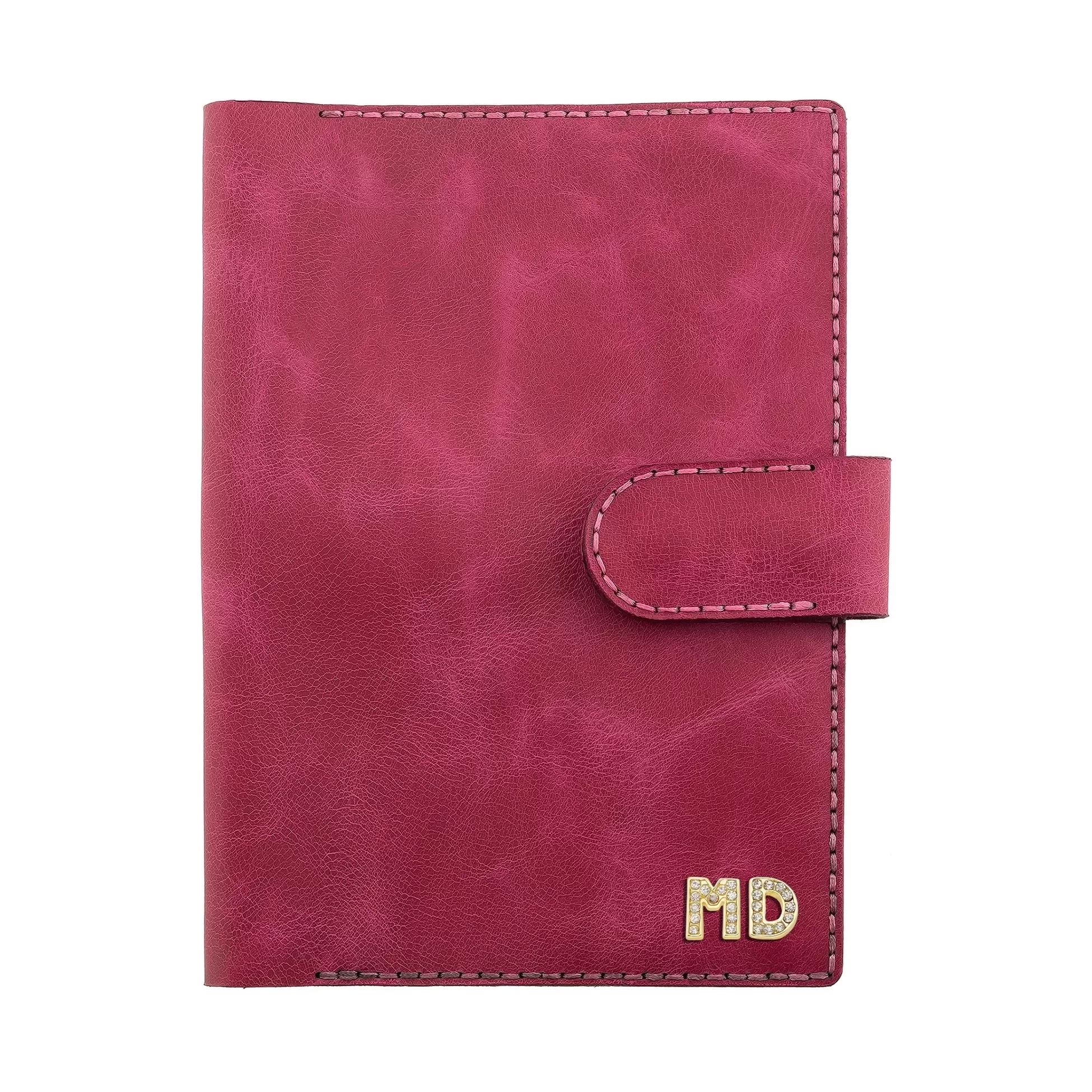 A5 Defter ve Ajanda Kılıfı - %100 Rainbow Deri - KO10001 - Fuşya