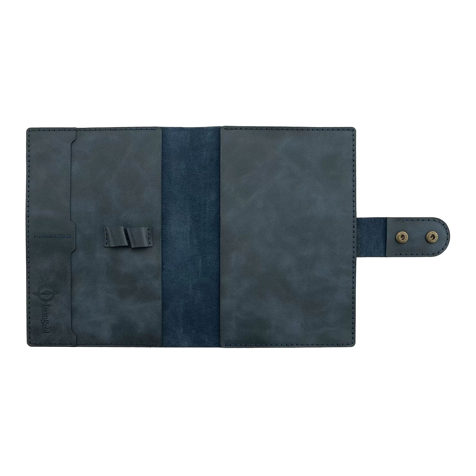 A5 Defter ve Ajanda Kılıfı - %100 Rainbow Deri - KO10001 - Lacivert