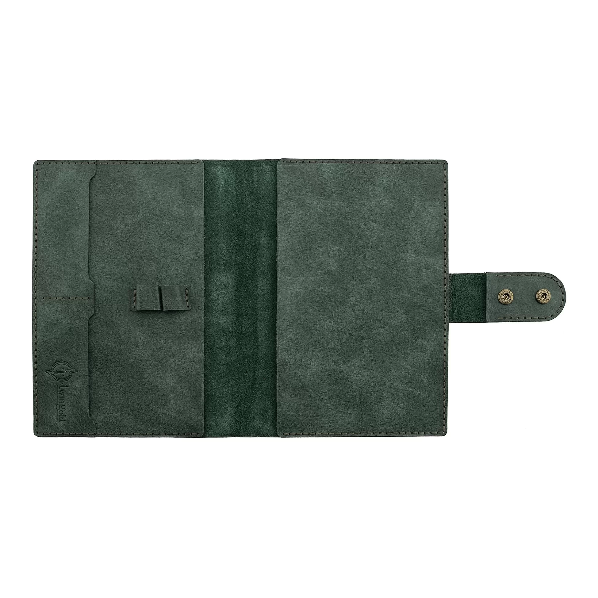 A5 Defter ve Ajanda Kılıfı - %100 Rainbow Deri - KO10001 - Haki