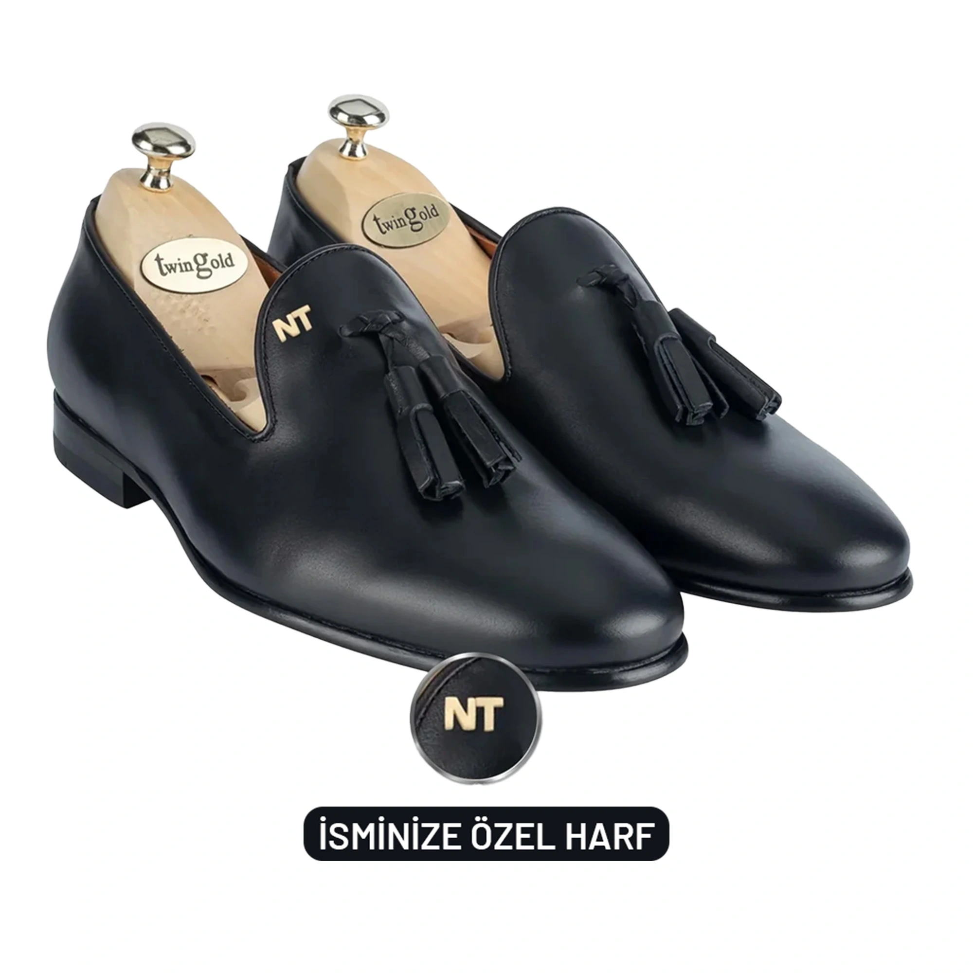 Antik Deri Püsküllü Kösele Erkek Ayakkabı - TWGP006