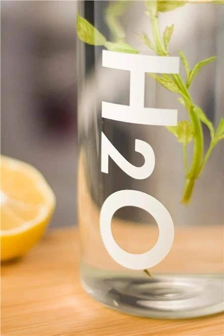 Borosilikat H2o Cam Matara Suluk - 1 Lt